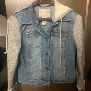 Jean + Sweater Jacket Mix with Hoodie